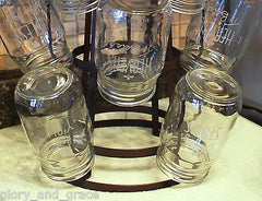 DuChamp Inspired Rustic French Iron Wine Bottle Tree Glass Mug Dryer Rack