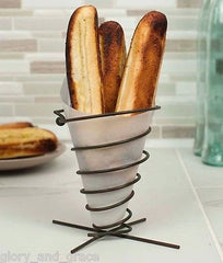 Glory & Grace™ Rustic Industrial French Fry Pommes Frites Holders w/Parchment Liners
