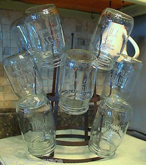 DuChamp Inspired Rustic French Iron Wine Bottle Tree Glass Mug Dryer Rack