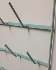 Glory & Grace Soft Aqua Rustic Industrial French 18 arm Bottle Tree Glass Drying Dryer Rack