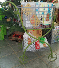 Glory & Grace Vintage Inspired Laundry Cart, Removable Wire Baskets