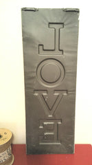 Rustic Industrial Deep Embossed Metal LOVE Sign