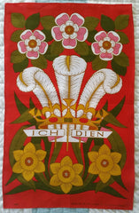 Vintage Prince of Wales Ich Dien Tea Towel