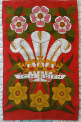 Vintage Prince of Wales Ich Dien Tea Towel