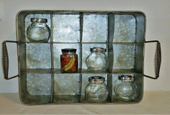 Versatility! Galvanized 12 section Seedling Tray Shadow Box Cubbie