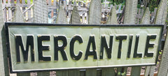 Large General Store Embossed Metal MERCANTILE Sign