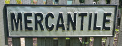 Large General Store Embossed Metal MERCANTILE Sign