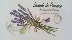 French Country Provence Lavender Enamel Round Tray Tables, Set of 2