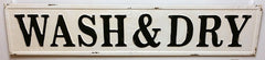 Huge 58" Vintage Inspired Embossed Metal WASH & DRY Laundry Room Sign