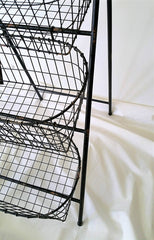 Farmer's Market Wire Display Stand, 3 Large Baskets