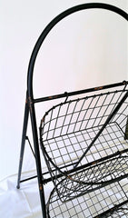 Farmer's Market Wire Display Stand, 3 Large Baskets