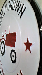 Round Metal FRESH FROM THE FARM Farmer's Market TRACTOR  Sign