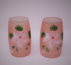Rare Vintage 1950's Hocking Glass Frosted Gay Fad Tumblers, Set of 8
