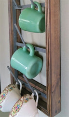 NEW! Custom Framed 8 arm Farmhouse Bottle Dryer Mug Rack