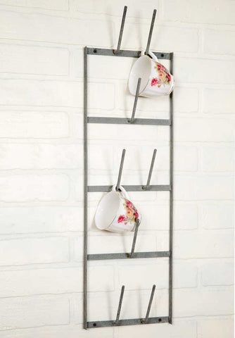 Glory & Grace Rustic Industrial 8 Arm Bottle Dryer Mug Rack