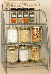 Rustic Industrial~ Country General Store ~SWEET TREATS~ Countertop Shelf Rack