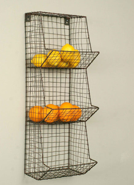 Glory & Grace Large Rustic Industrial Metal & Wire General Store Rack