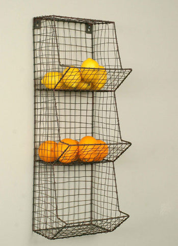 Glory & Grace Large Rustic Industrial Metal & Wire General Store Rack