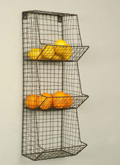 Glory & Grace Large Rustic Industrial Metal & Wire General Store Rack