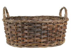 Set of 3 Hand Woven, Heirloom Quality Oval Willow Wicker Baskets