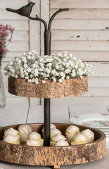 Bird & Birch Two Tier Cupcake Stand, Buffet Serving Tray
