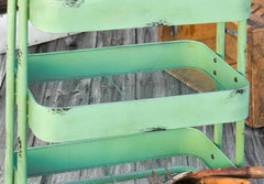 Vintage Inspired Green Iron and Metal 3-Tier Rolling Cart