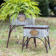 Galvanized & Iron French Planter Tubs