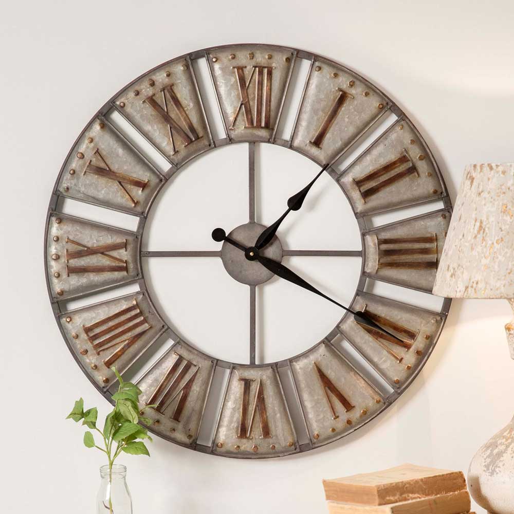 Large Industrial Farmhouse Galvanized Big Ben Wall Clock
