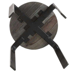 Mid-Century Artisan Crafted Forged Iron Dining Height Stool