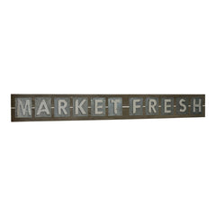 Reclaimed Wood and Metal MARKET FRESH Word Art Sign