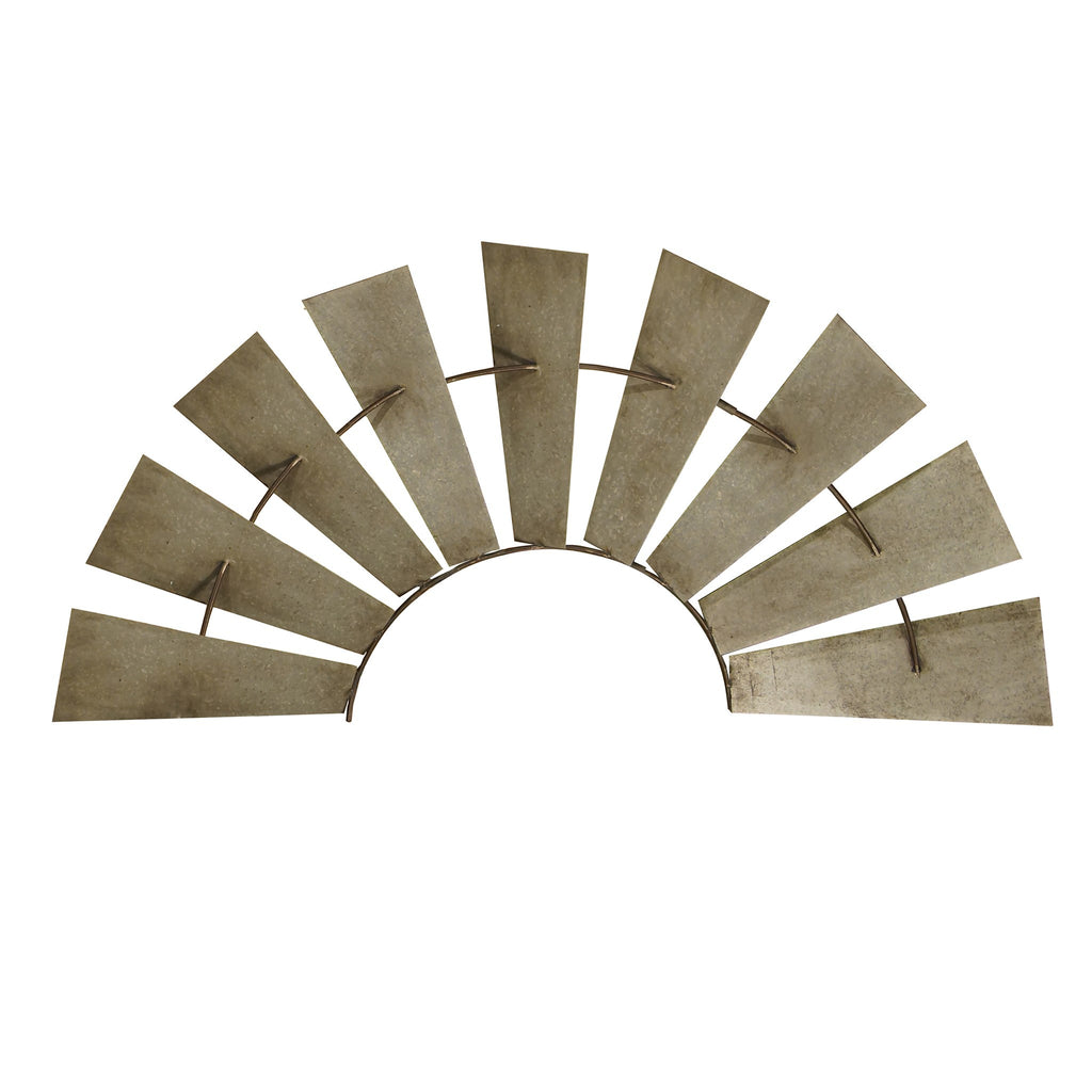 Huge 58" Antique Inspired Metal Half Windmill