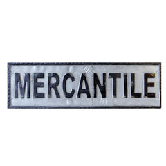 Large General Store Embossed Metal MERCANTILE Sign