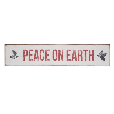 PEACE ON EARTH Wall or Door Sign Decor