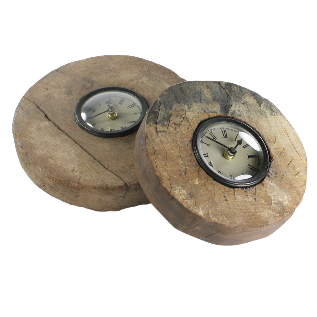Salvaged Wood Wheel Clock