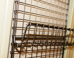 Rustic English Crown V R Post Office Wall Mount 3 Section Mail Sorter, Aged Nickel Finish