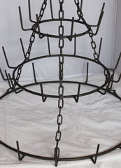 Three Tier 22" Hanging Rustic French Farmhouse 36 Arm Bottle Tree Glass Drying Mug Dryer Rack