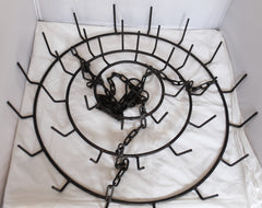 Three Tier 22" Hanging Rustic French Farmhouse 36 Arm Bottle Tree Glass Drying Mug Dryer Rack