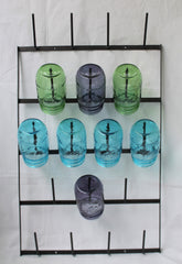 Glory & Grace Rustic Industrial Farmhouse Oil Rubbed Bronze 18 arm Bottle Glass Drying Dryer Rack
