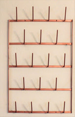 Glory & Grace Rustic Industrial Copper Wall Mount 18 Arm Bottle Tree Glass Drying Mug Dryer Rack