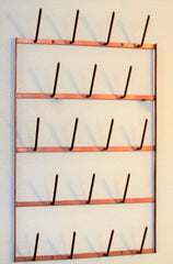 Glory & Grace Rustic Industrial Copper Wall Mount 18 Arm Bottle Tree Glass Drying Mug Dryer Rack