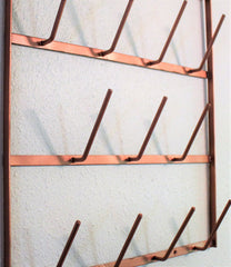 Glory & Grace Rustic Industrial Copper Wall Mount 18 Arm Bottle Tree Glass Drying Mug Dryer Rack