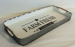Galvanized Farm Fresh Tray