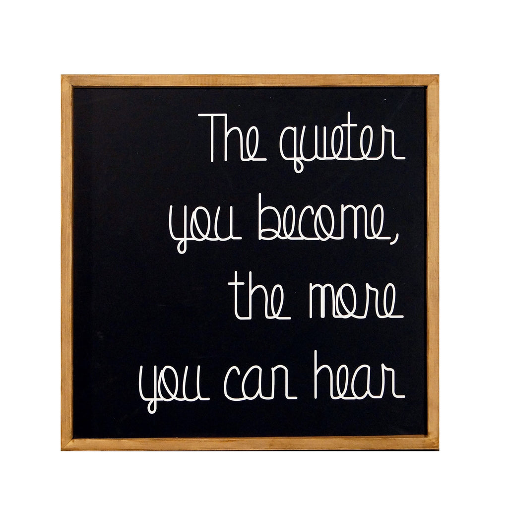 Wooden Framed "Quiet" Chalkboard Schoolhouse Print