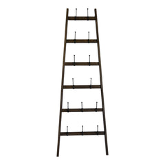 Wood & Iron Farmhouse Ladder Bottle Dryer Mug Display Rack