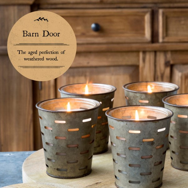 Olive Bucket Candle, BARN DOOR Fragrance