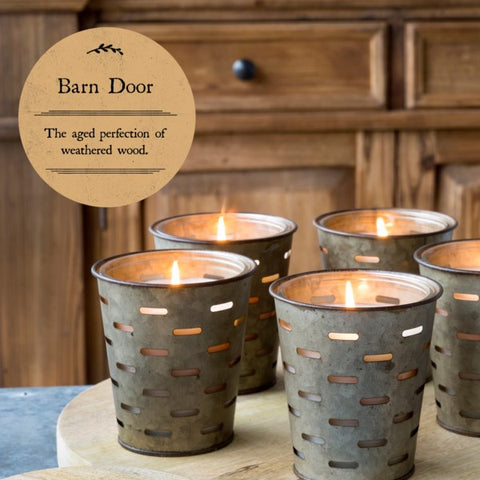 Olive Bucket Candle, BARN DOOR Fragrance