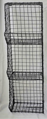 Glory & Grace Rustic Industrial Wall Mount General Store Multi-Basket Rack