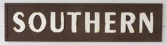 Huge 57" Vintage Inspired Embossed Metal SOUTHERN Sign