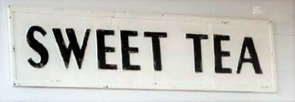 Huge 57" Vintage Inspired Embossed Metal SWEET TEA Sign