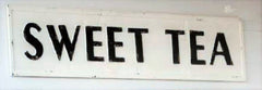 Huge 57" Vintage Inspired Embossed Metal SWEET TEA Sign